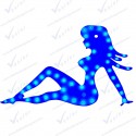 Logo Figura De Chica 48 Led Azul Izquierda Y Derecha 12 Volt